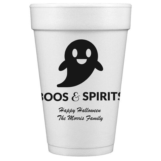 Boos & Spirits Styrofoam Cups